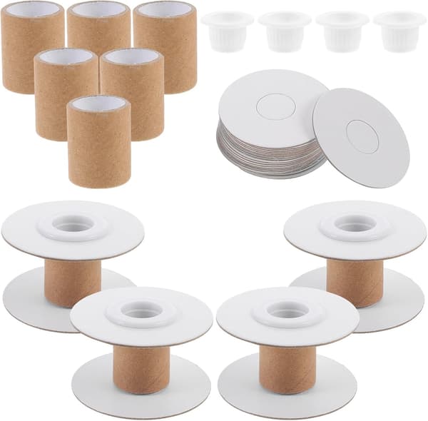 10 stk. avtakbare viklespoler sybobbins praktiske broderivevbobbins