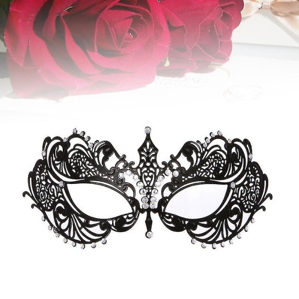 1 stk metall hul utskåret maske rhinestone mote øyemaske maskerade maske for cosplay kostymefest