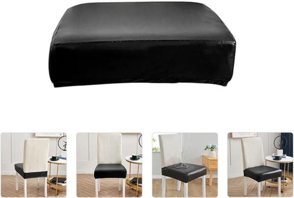 Skyddande stolsöverdrag Stolssitsdyna Överdrag Samtida Design PU Läder Stretch