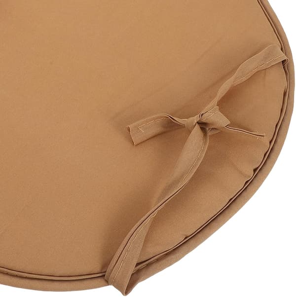 Stolputer til spisestoler, runde 38 cm diameter, tykk svampesetepute med stropper