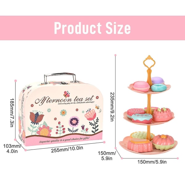 Princess Tea Set Leker Kreativ Safe Unik Blomsterdesign For Jenter Gaver Nye Barneprodukter