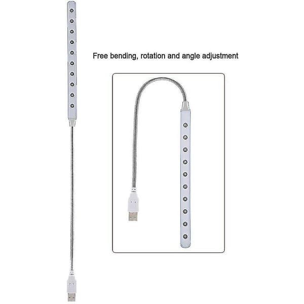 USB LED-lys - 10 Super Lyse LED Læselampe, Computerlys
