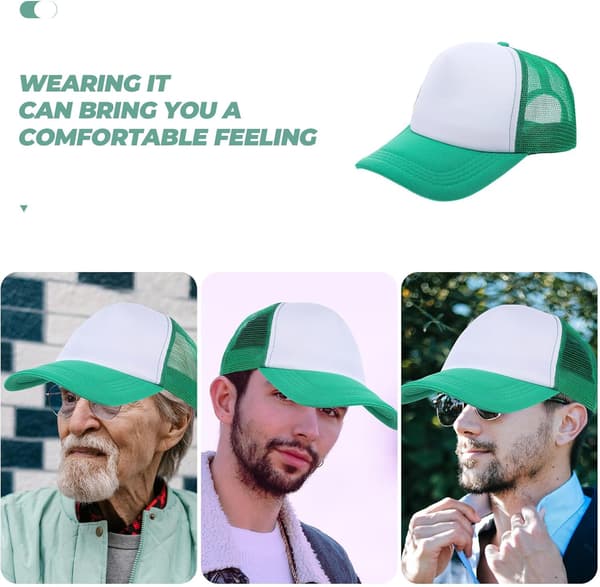 10 stk. Sublimering Mesh Baseball Caps Varmeoverføring Tomme DIY Hatter Polyester Mesh Trucker Caps