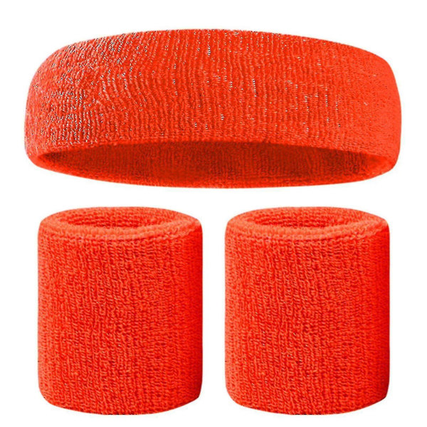 Svettbandsset Färgglada Hårband Armband Elastiskt Atletiskt Svettabsorberande Svettbandsset För