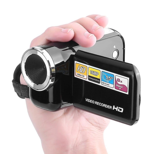 DV180 Mini Videokamera med 16MP, 1.5'' TFT og 8x Digital Zoom