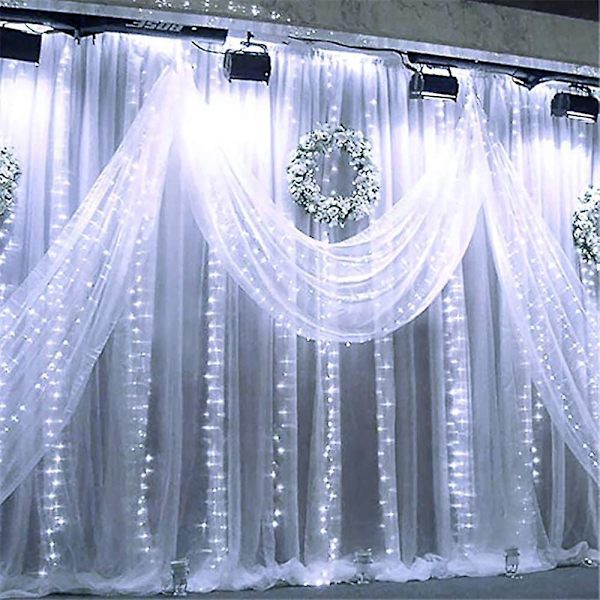 2 st juldekorationer LED-isdroppgardin 300 LED