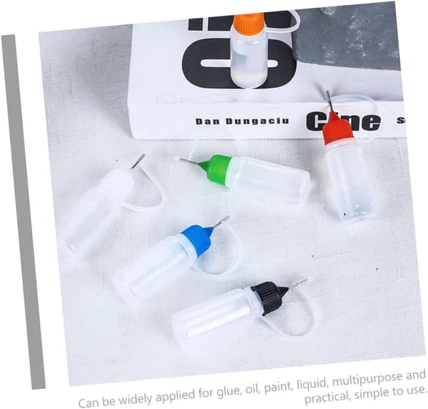 20 st 30 ml nålspetslimflaskor med lock, halvsmå tomma plastflaskor