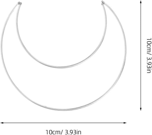 20 stk 100 mm måneformede drømmefangerjernbøyler for DIY-håndverk bryllupskranser