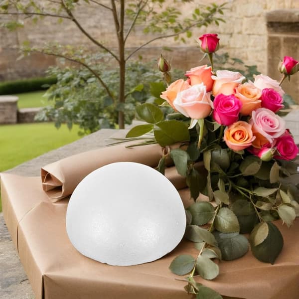 2 stk skumhalvkule bryllupshåndverk polystyren blomsterhalvkuler
