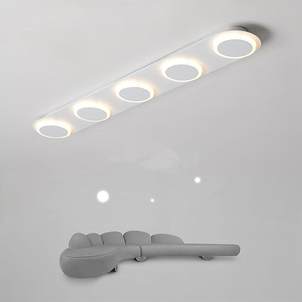 3-hodet firkantet rund LED-taklampe, enkel og moderne