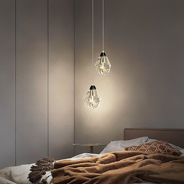 LED-riipusvalaisin Kristalli Keittiösaarelle 10cm Lyhtydesign