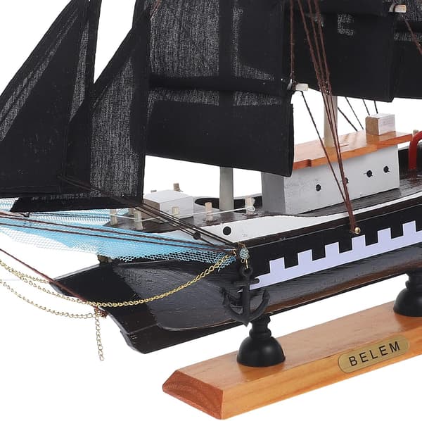 Seilskipsmodell i tre 33 cm Karibisk piratseilbåtdekor