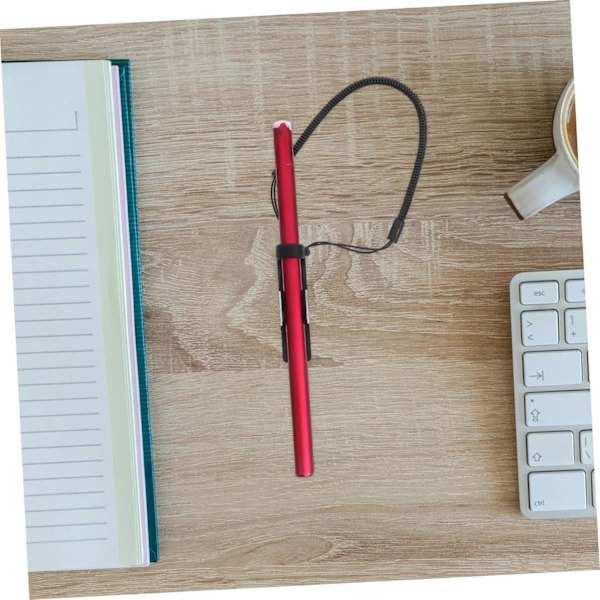 2 stk. Svarte Elastiske Sikringssnorer for Touchpenner med Uttrekkbar Spiral Anti-miste Nettbrett Pennestropper