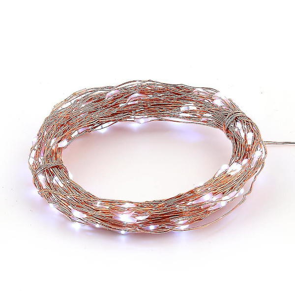 Solcellsdriven Varmt Vit 15m 150led Koppartråd Fairy Light