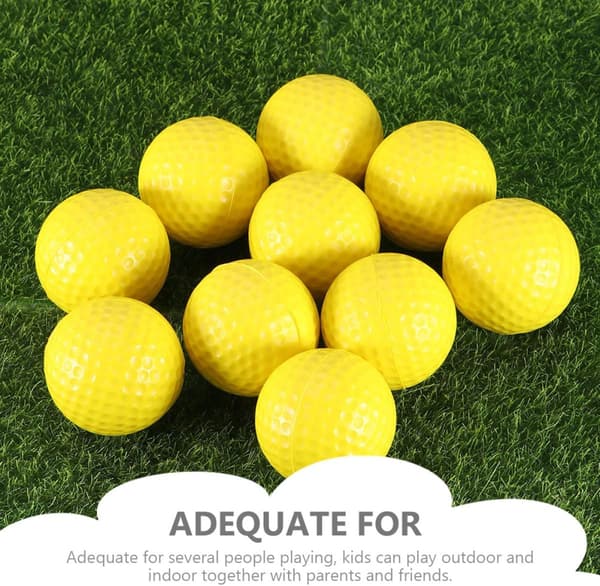 12 st gula skumgolfbollar 4,2 cm lätta inomhusträningsbollar