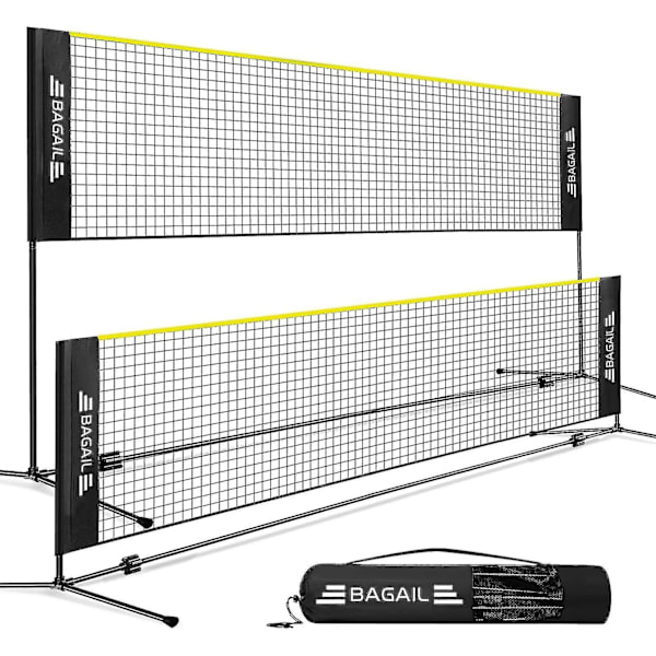 Badmintonnät, Vikbart Nylonnät, Höjdjusterbart Och Bärbar Väska, Lätt Att Montera