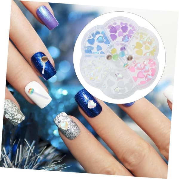 DIY Dekorative Neglecharms Sæt Hjerte Glas Rhinestones til Manicure Kunst