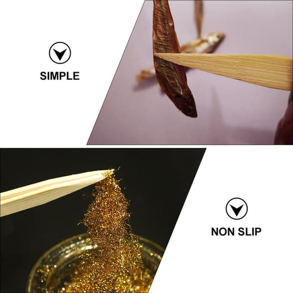 3st Kökstänger Bambu Serveringstänger Miljövänlig Kantfri Bambu