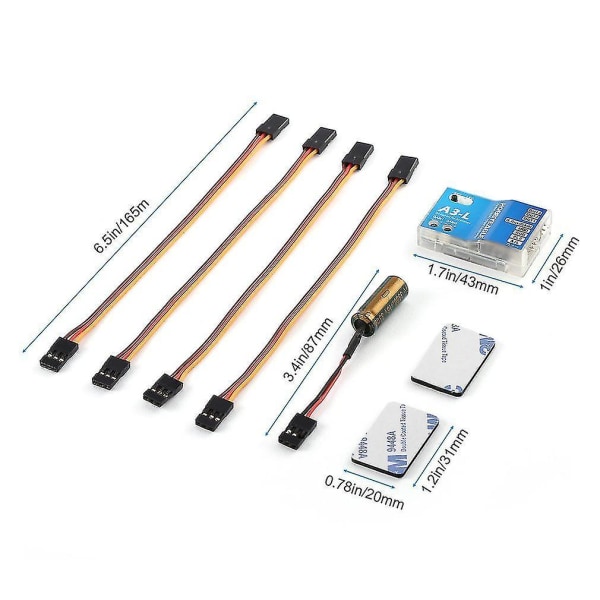 3-akset Gyro RC Fastvingestabilisator Controller