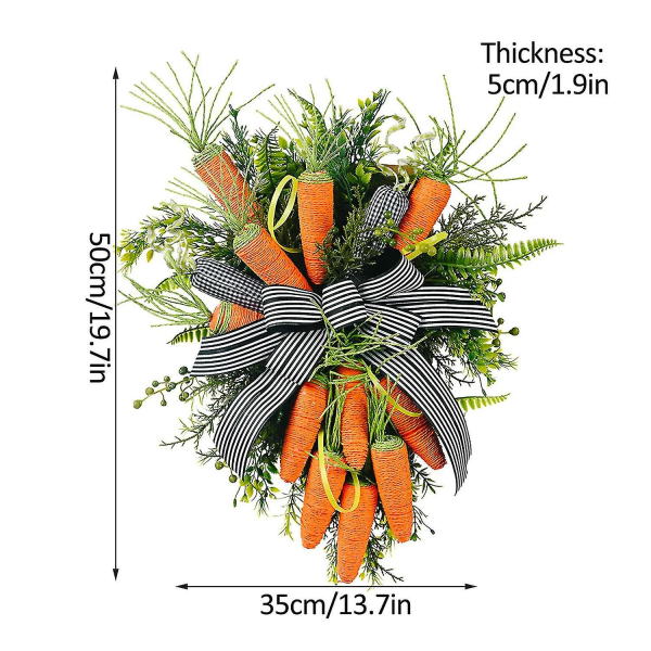 Påskmorotsgirlang Festtillbehör Vårfönsterdekoration