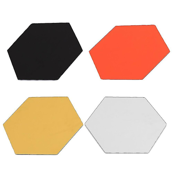 Hexagonale 3D Spejlvægklistermærker til Stueindretning