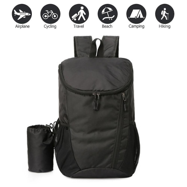 1 st 20l Lätt Packbar Ryggsäck, Liten Vikbar Vandringsryggsäck Dagryggsäck För Resa Camping Utomhus Semester