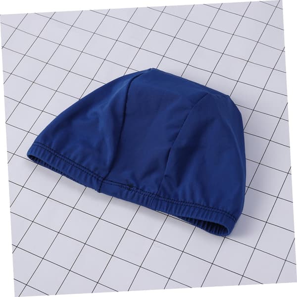 6 stk. universelle badehetter for voksne, tøyelige badehetter i polyester, ensfargede blå dusjhetter