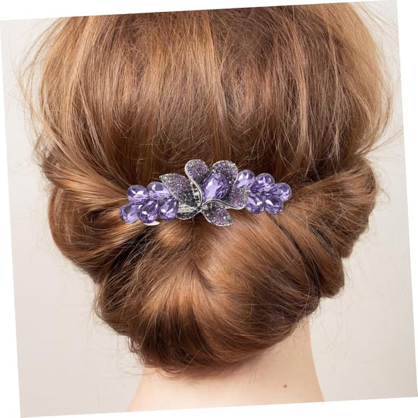 2 stk. Rhinestone Blomsterhårspenner for kvinner Elegant Vårhårklemme