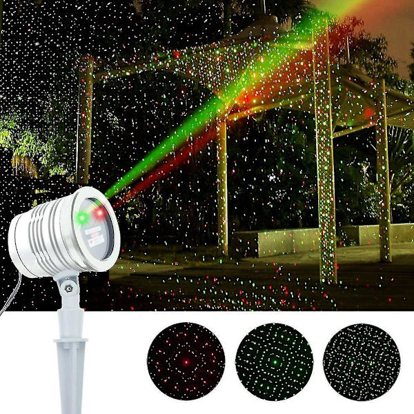 Mini Laserlys Laser Star Ii Rød Grøn Vandafvisende Lampe