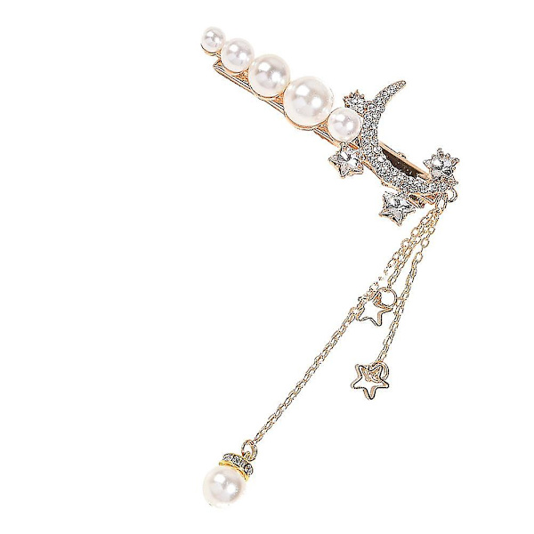 1 stk Barrette Kvast Legering Måne Stjerne Elegant Hodeplagg Sideklips Hårnåler Til Bryllup