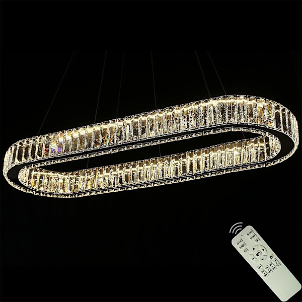1-pære 70 cm Moderne Krystal LED Hængende Lampe Lysekrone