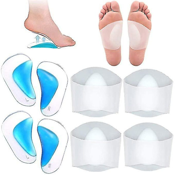 4 Par Plantar Fasciit Stöd för Plattfötter