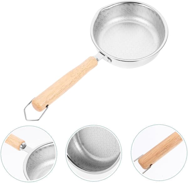 Honeycomb Non Stick Stegepande Rustfrit Stål Pande Sølv