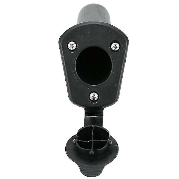 Flush Mount Stang Holder til Kajakstang med Kapsel Dæksel Beslag Fiskeri Båd (sort)(2stk)