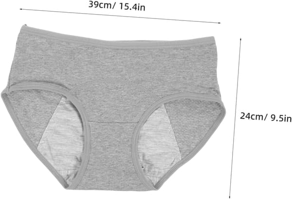 4-pack trosor för kvinnor, kraftigt flöde, läckagesäkra, absorberande bomullstrosor