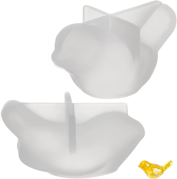 2 stk krystall silikonform DIY Kreativ 3D fugleanheng skrivebordslayoutform