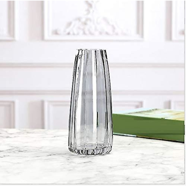 Blomstervaser, Moderne For Hjemmedekorasjon, 22 cm Klar Glass Dekorativ Vase - For Hjem, Skrivebord, Bord, Hylle
