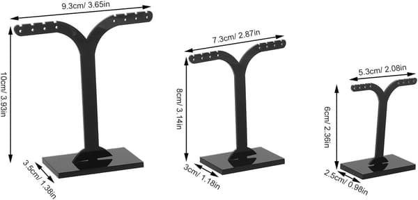 3 stk øredobber display stativ akryl arrangør stativ øredobber rack holder