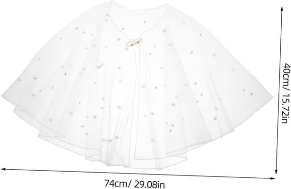 Perle Rhinestone Bryllupssjal Brudekappe til Formelle Begivenheder Tyl Sjal Wrap