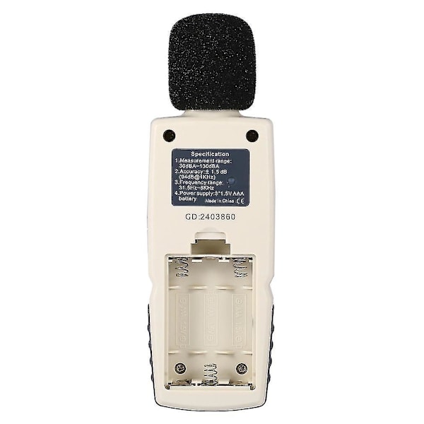 LCD Digital Lydniveau Måler 30-130dBA TestTech