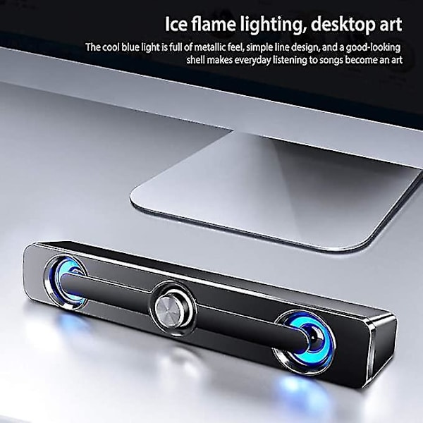USB-højttaler Kabelforbundet PC 9D Stereo Soundbar Desktop Lyd Soundbar