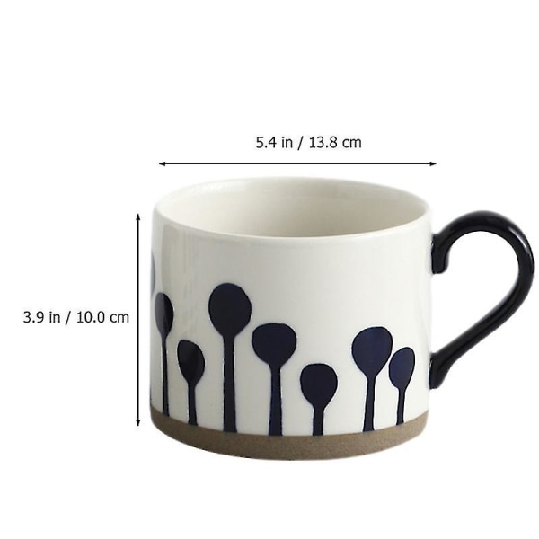 1 st 450 ml handmålad keramisk mugg Praktisk vattenkopp Mjölkkopp Juice Kaffekopp