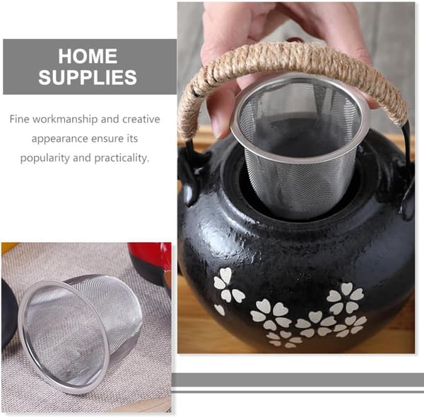 3 stk. tefilter i rustfrit stål til tekande, kaffefilter, enkelt og generøst design, nemt