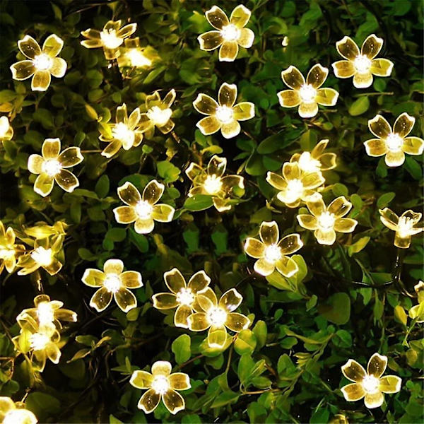 Solcellsdrivna LED-utomhussträngljus 7m-50leds Trädgårdsdekoration