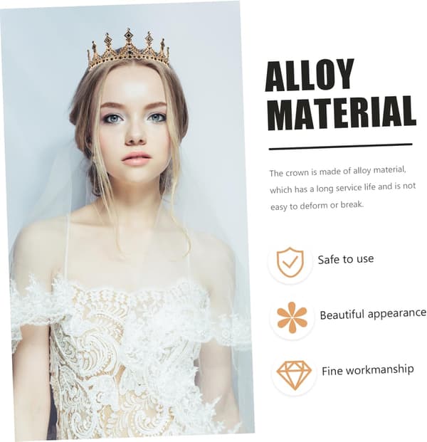 Brudekrone Hodeplagg med Rhinestones Dansefest Fe-tiara