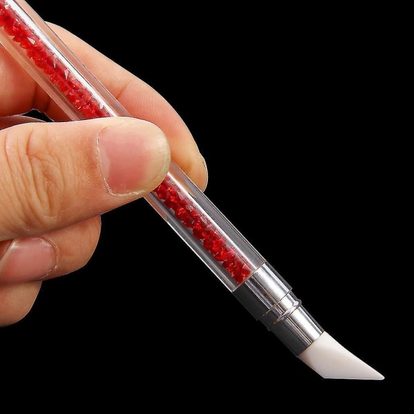 Manicure Værktøj Negle Carve Prægning Pen Dobbeltboring