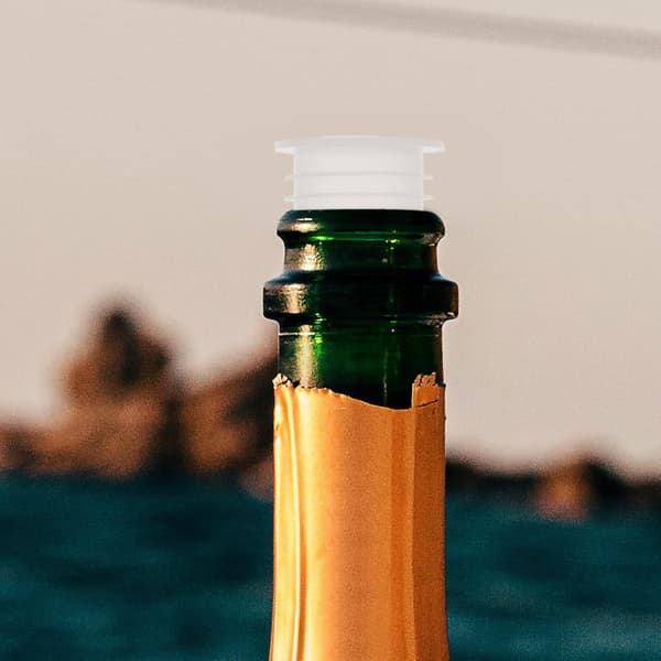 100 st plastflaskproppar innerpluggar rödvinsflaskförseglingar med 5 ringar, återanvändbara runda ändlock