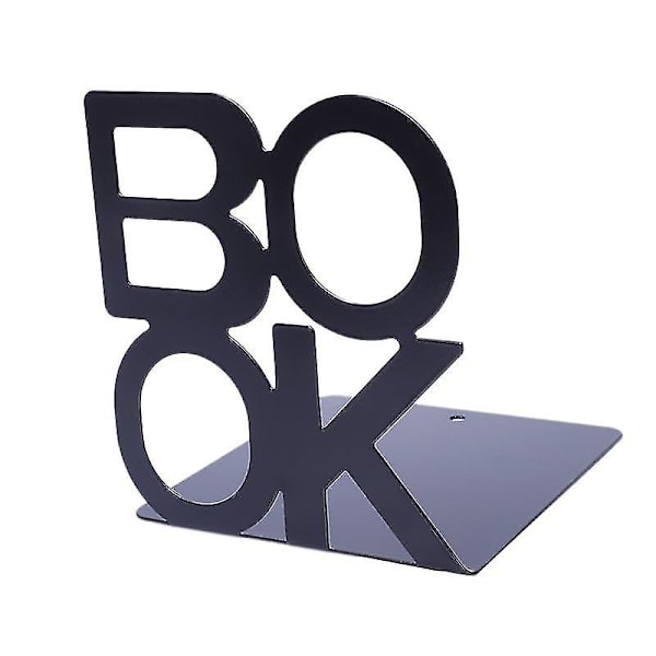 Bokstøtter i metall i bokstavform, jernstøtteholder, skrivebordsstativer for bøker | bokstøtter
