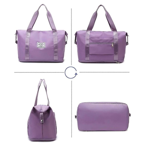 Kädessä pidettävä matkalaukku Suurikokoinen säilytyslaukku Vedenpitävät fitness Purple