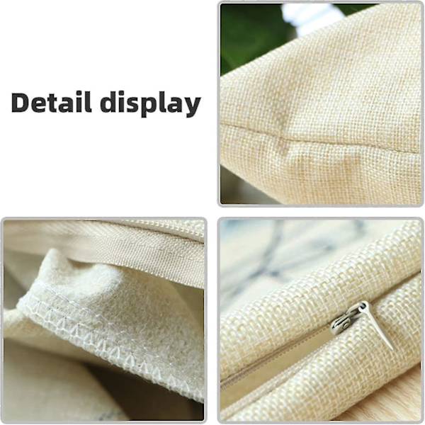 4 st Polyester Linne Kuddfodral med Havsdjurstryck 45x45cm